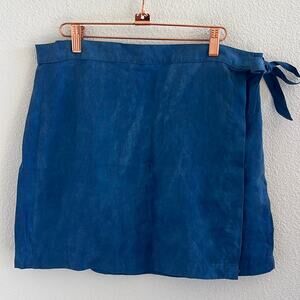 Womn. Ines Skirt Blue Wrap Skirt Los Angeles Brand XL